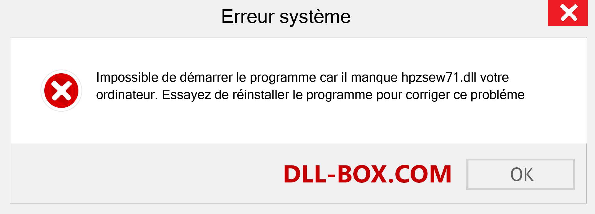 Le fichier hpzsew71.dll est manquant ?. Télécharger pour Windows 7, 8, 10 - Correction de l'erreur manquante hpzsew71 dll sur Windows, photos, images